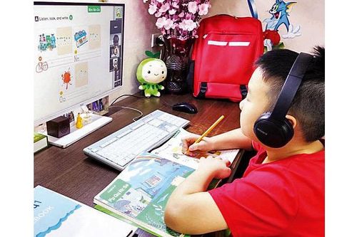 Học sinh lớp 9, lớp 12 tập trung ôn thi trực tuyến