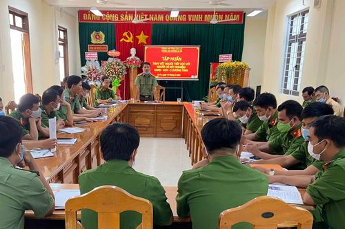 Công an huyện Ia Pa tập huấn truy vết người tiếp xúc với ca bệnh Covid-19