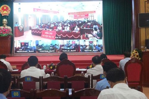 Người ứng cử đại biểu Quốc hội khóa XV tiếp xúc cử tri huyện Ba Vì