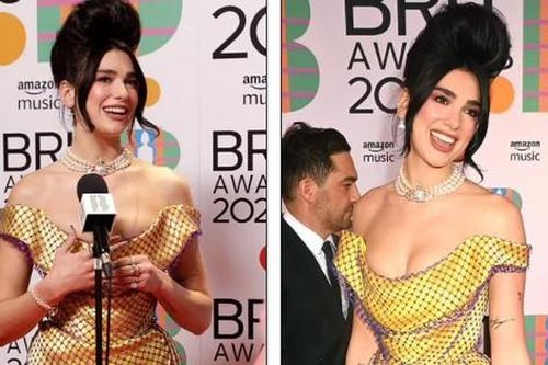Dua Lipa mặc trễ nải quyến rũ nổi bật trên thảm đỏ