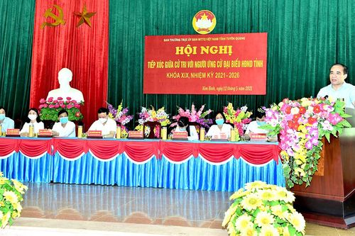Ứng cử viên đại biểu HĐND tỉnh khóa XIX vận động bầu cử