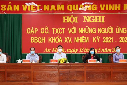 Bộ trưởng Lê Thành Long tiếp xúc cử tri huyện An Minh, Kiên Giang