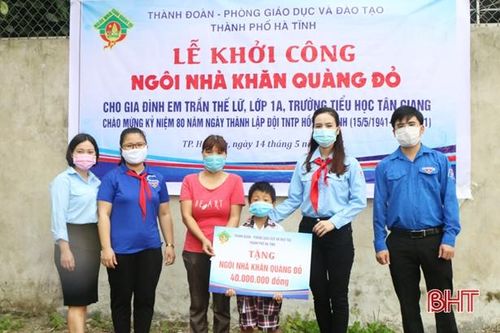 Khởi công ngôi nhà 'Khăn quàng đỏ' và ra mắt 2 công trình măng non tại TP Hà Tĩnh