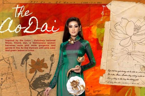 Khánh Vân mang áo dài quốc hoa tung bay tại MU20, vẻ đẹp Việt khiến fan quốc tế nao lòng