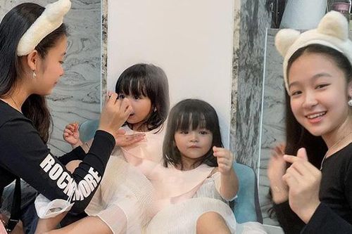 Con gái 'bà trùm nhan sắc' và 'hoa hậu nhí' Bảo Ngọc xinh xắn khi hội ngộ
