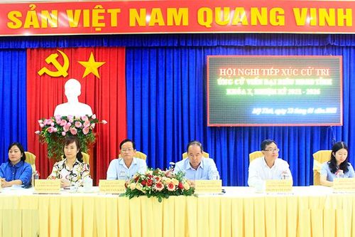 Tiếp xúc cử tri vận động bầu cử HĐND tỉnh