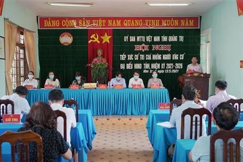 Ứng cử viên HĐND tỉnh nhiệm kỳ 2021 - 2026 tiếp xúc cử tri tại huyện Hướng Hóa