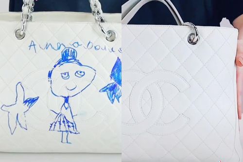 Phục hồi túi Chanel 2.800 USD bị con vẽ bậy