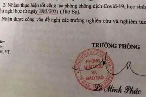 Điều tra đối tượng giả mạo văn bản cho trẻ nghỉ học