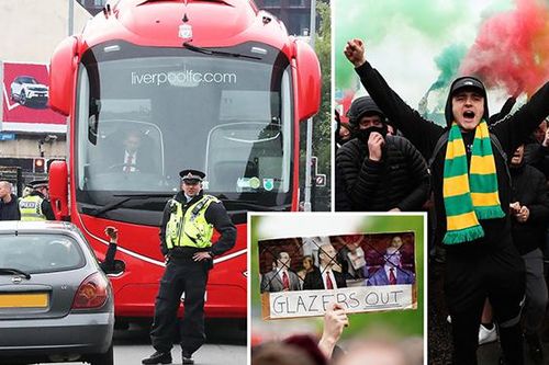 CĐV MU tiếp tục biểu tình, xịt lốp xe bus Liverpool