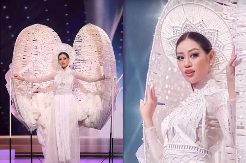 Khánh Vân gây chú ý khi trình diễn 'Kén Em' tại Hoa hậu Hoàn vũ 2020