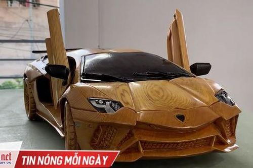 Siêu xe Lamborghini làm từ gỗ của nghệ nhân Việt lên báo ngoại