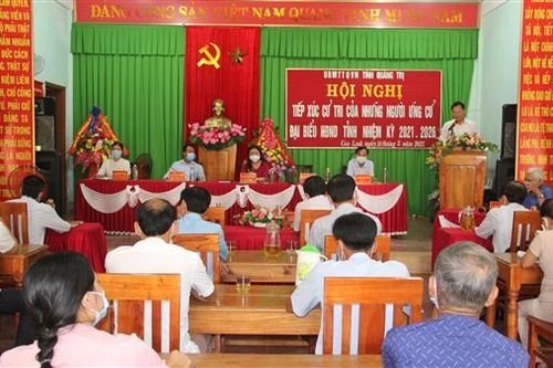 Ứng cử viên HĐND tỉnh Quảng Trị nhiệm kỳ 2021-2026 tiếp xúc cử tri, vận động bầu cử tại huyện Gio Linh
