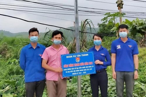 Khánh thành công trình thanh niên chào mừng bầu cử