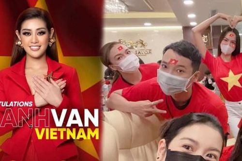 Sao Việt vỡ òa cảm xúc khi Hoa hậu Khánh Vân được xướng tên trong Top 21 Miss Universe