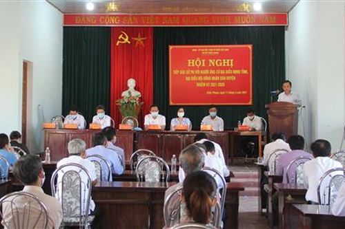 Ứng cử viên HĐND tỉnh Quảng Trị nhiệm kỳ 2021-2026 tiếp xúc cử tri, vận động bầu cử tại huyện Triệu Phong