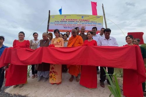 Trà Vinh: Chùa Long Bửu khánh thành cầu giao thông nông thôn số 41