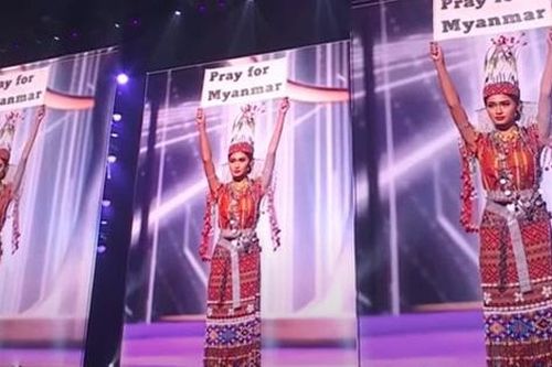 Đại diện Myanmar thắng giải Trang phục dân tộc nhưng lo ngại số phận chưa biết đi về đâu