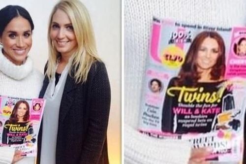 Meghan từ lâu đã cầm tạp chí có hình Kate để chụp ảnh, thế mà bảo không biết về Hoàng gia