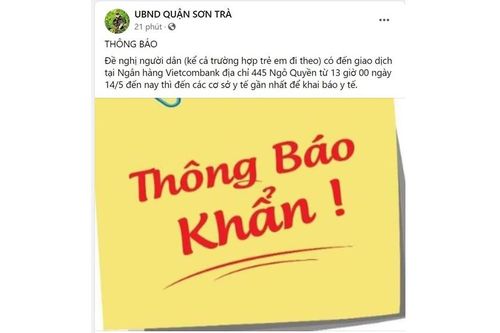 Q.Sơn Trà: Yêu cầu người dân có liên quan đến bệnh nhân S. khai báo y tế