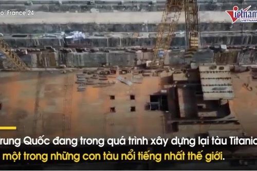 Cận cảnh tàu Titanic Trung Quốc to như bản gốc sắp 'hạ thủy'