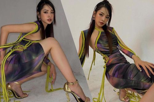 Chi Pu tạo dáng trên giày cao nhìn muốn vẹo hết cột sống với kiểu váy 'khó nhằn'