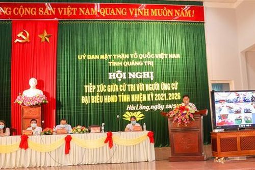 Các ứng cử viên đại biểu HĐND tỉnh Quảng Trị nhiệm kỳ 2021 – 2026 tiếp xúc cử tri, vận động bầu cử tại các huyện Hải Lăng, Triệu Phong