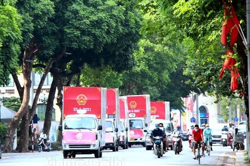 Hà Nội: 5 đoàn xe lưu động ra quân tuyên truyền về bầu cử và ứng xử văn minh thanh lịch