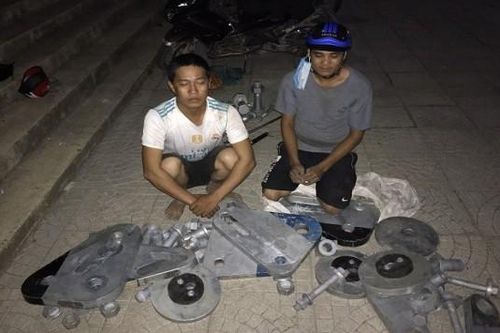 Hai 'đạo chích' trộm gần 1 tấn linh kiện tuabin điện gió