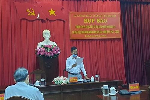 Bình Thuận: Họp báo thông tin về cuộc bầu cử ĐBQH và HĐND các cấp