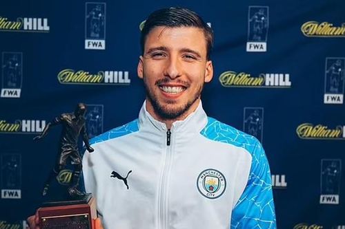 Ruben Dias là Cầu thủ hay nhất mùa của Hiệp hội nhà báo thể thao Anh