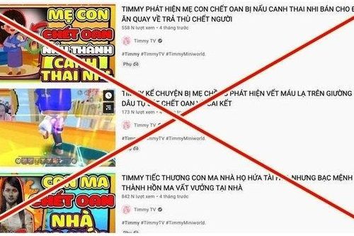 Xử lý nghiêm kênh YouTube có nội dung độc hại cho trẻ em