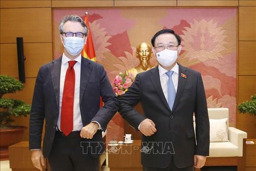 Chủ tịch Quốc hội Vương Đình Huệ tiếp Đại sứ EU tại Việt Nam