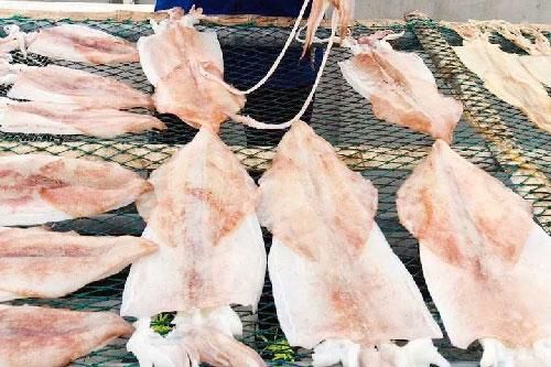 Đặc sản mực khô Cô Tô