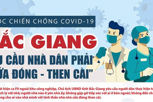 Chống dịch Covid-19, Bắc Giang kêu gọi 'nhà nhà cửa đóng then cài'
