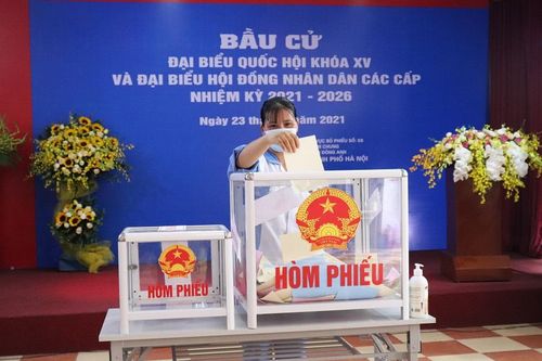 Trên 80% cử tri huyện Đông Anh đã đi bầu cử trong sáng 23/5