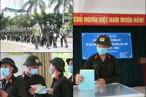 Công an TP Hà Nội: 726 chiến sỹ lần đầu bỏ phiếu trong màu áo lính