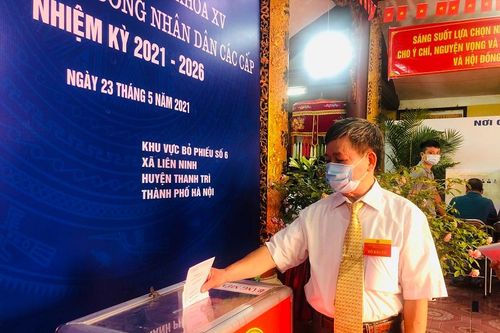 Huyện Thanh Trì: Tỷ lệ cử tri đi bầu cử đạt hơn 98%