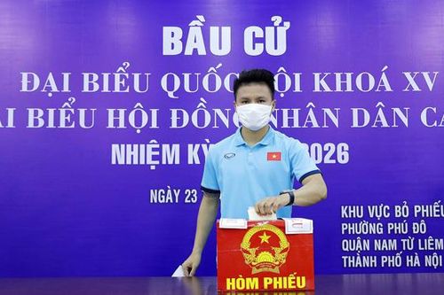Quang Hải, Công Phượng và các VĐV Việt Nam nô nức đi bầu cử