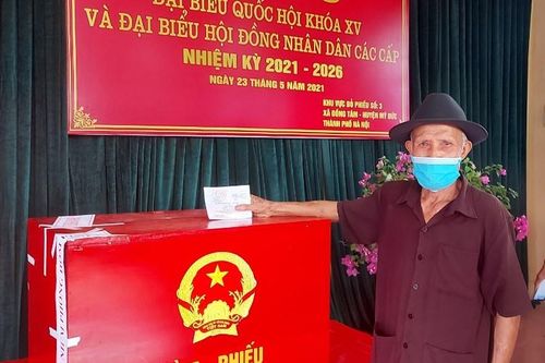 Tiến độ bầu cử đến 14h30: Huyện Mỹ Đức đạt tỷ lệ cử tri đi bầu cao nhất với 92,14%