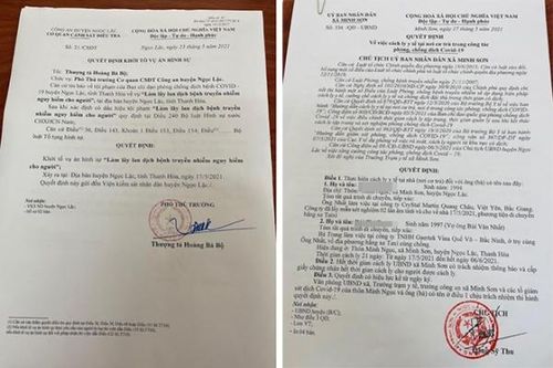 Khởi tố vụ án làm lây lan dịch bệnh COVID-19 tại Thanh Hóa