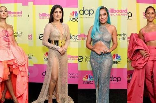 Thảm đỏ Billboard 2021: Dàn sao nữ mặc đồ dạ hội lấp lánh 'chặt chém' như đi thi Hoa hậu