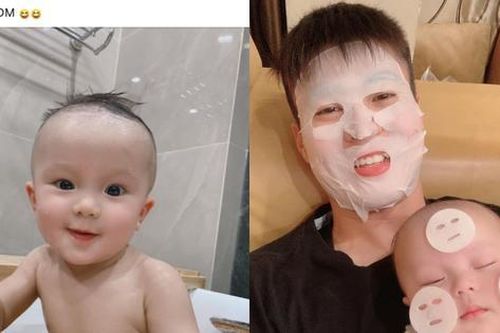Cầu thủ Duy Mạnh đăng ảnh của bé Ú 9 tháng tuổi, dân mạng xuýt xoa vì quá dễ thương