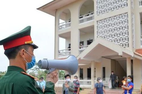Giãn cách xã hội một xã ở Nghệ An