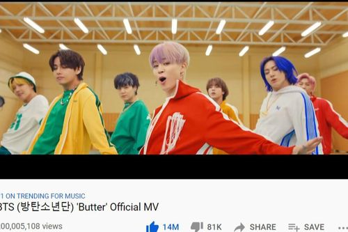 Thừa thắng xông lên, Butter của BTS tiếp tục lập kỷ lục mới về lượt xem Youtube