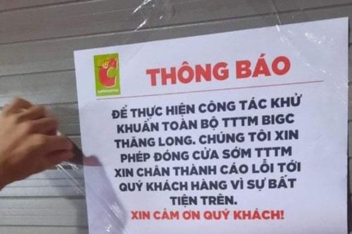 Big C Thăng Long tạm dừng hoạt động để khử khuẩn phòng dịch