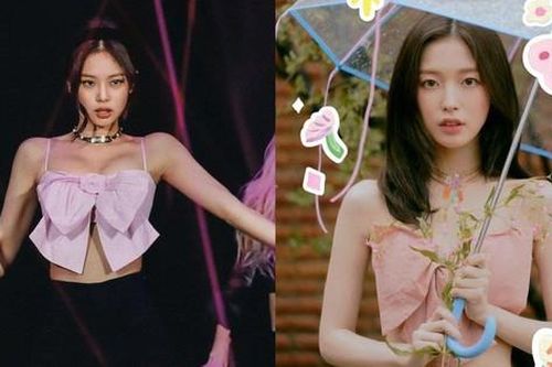 Đụng hàng áo bow top với Jennie, Arin (Oh My Girl) vừa lộ dáng gầy vừa bị nghi mặc đồ nhái