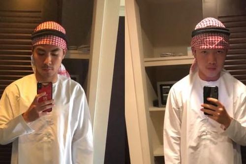 Lương Xuân Trường tung ảnh 'độc, lạ' với Đức Huy trước giờ sang UAE tranh vé World Cup
