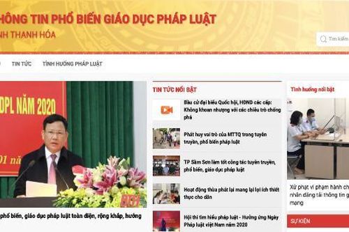 Thanh Hóa: Triển khai hệ thống phần mềm 'Hệ thống thông tin phổ biến, giáo dục pháp luật'