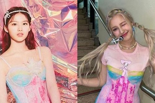 Chọn sai nội y, Nancy (Momoland) đành chịu thua Sana (TWICE) khi đụng váy corset